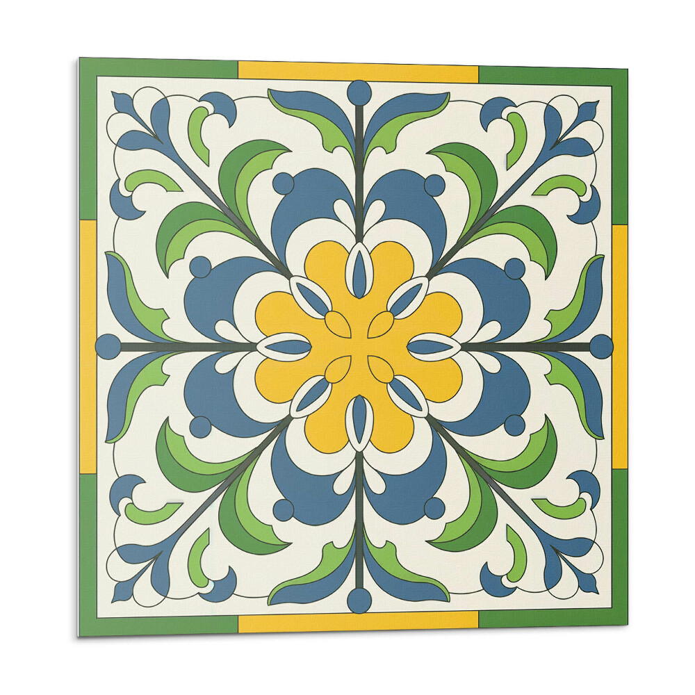 Pvc falburkolat Virágminta zöld levelekkel