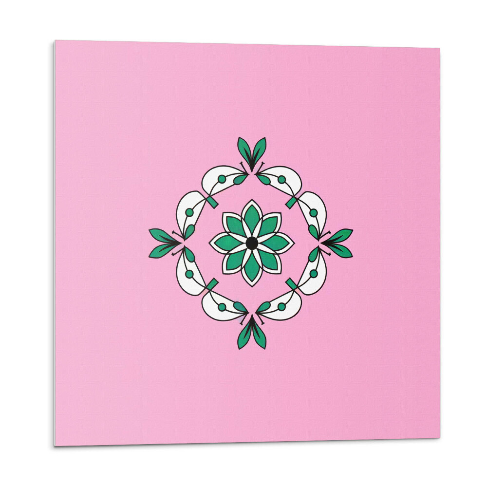 Pvc falburkolat Virágmotívum zöld levelekkel