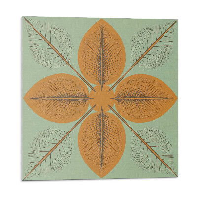 Falpanel Szimmetrikus leveles motívumok