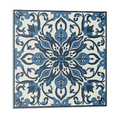 Öntapadó falburkolat Virágminta zöld levelekkel