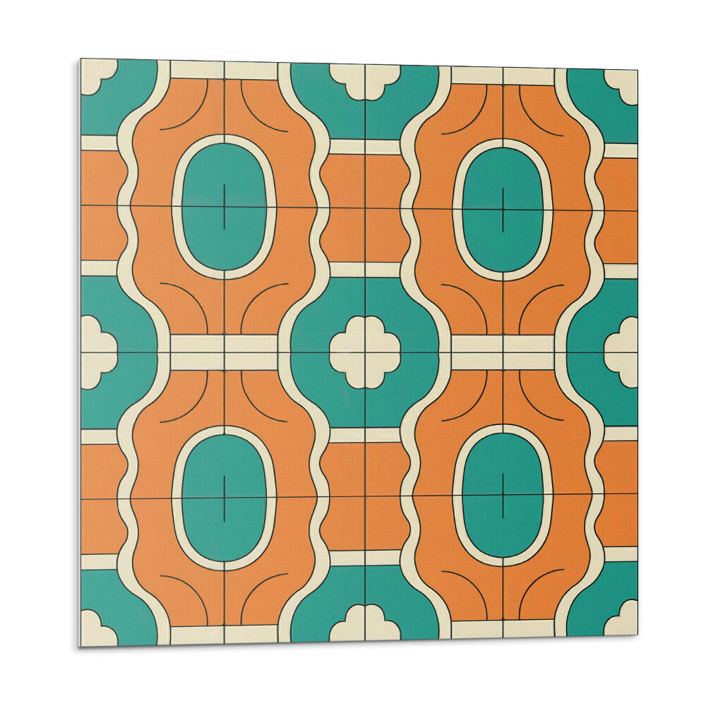 Falpanel Kockás minta geometrikus stílusban