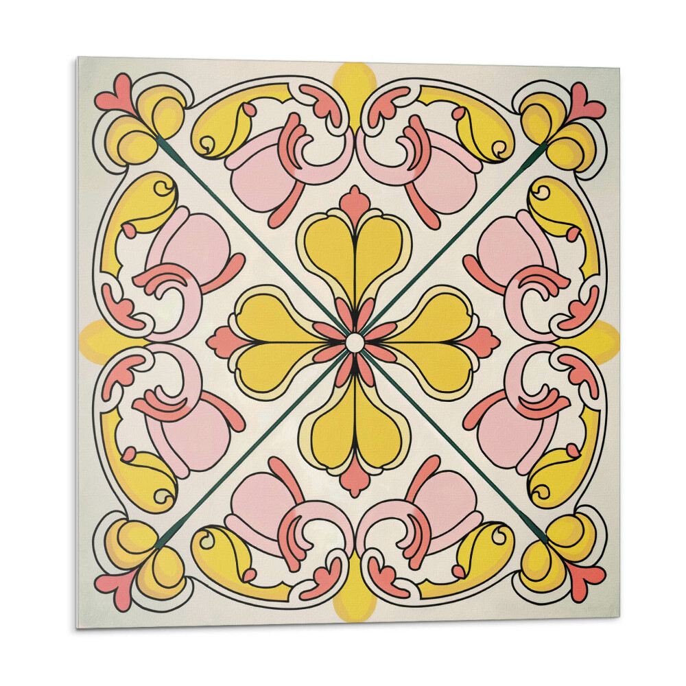 Öntapadó falburkolat Virágmotívum díszítő részletekkel