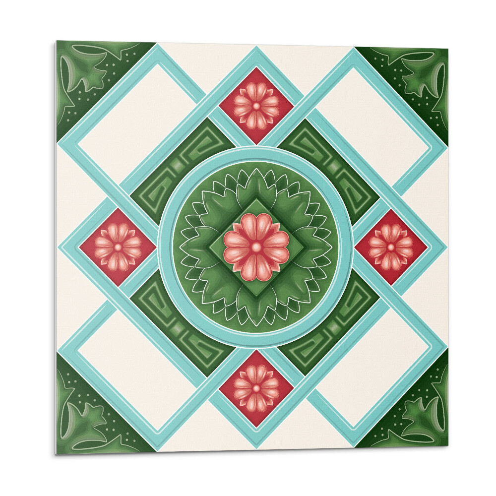 Dekorpanel falra Virágmotívum rombusz elrendezésben