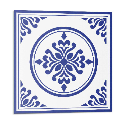 Falpanel Kerek motívum virágos díszítéssel