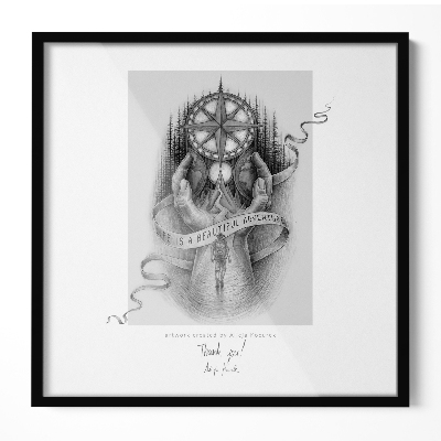 Fekete képkeret poszterhez 50x50