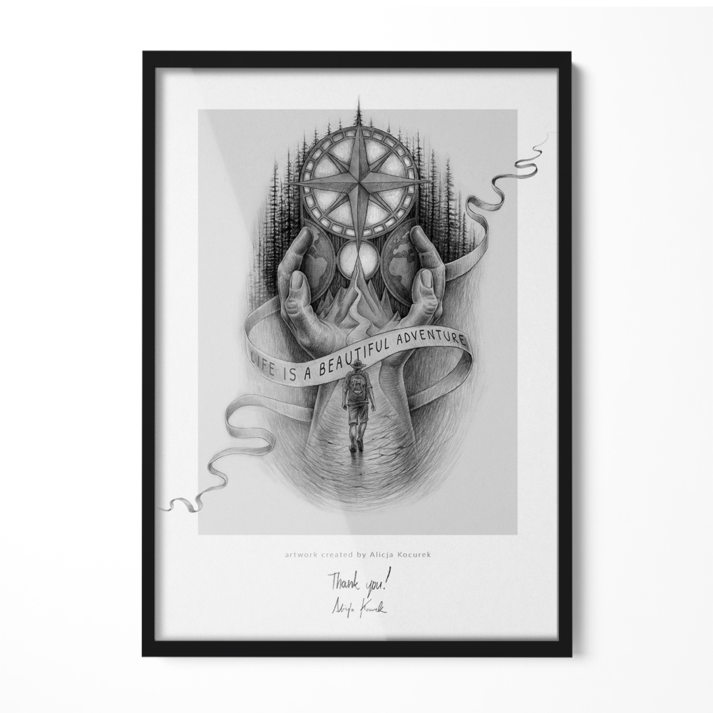 Modern fekete képkeret 50x70