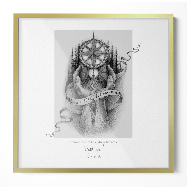 Arany Képkeret Falra 50x50