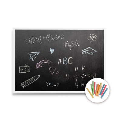 Felfüggeszthető krétatábla fehér kerettel 120x90