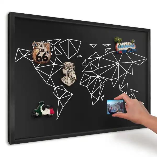 Geometrikus elegáns mintájú mágneses falitábla