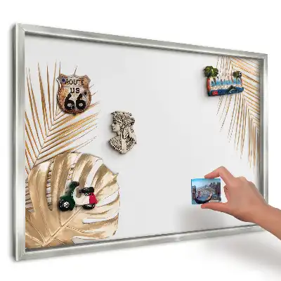 Minimalista elegáns levelek mintás fali mágnestábla