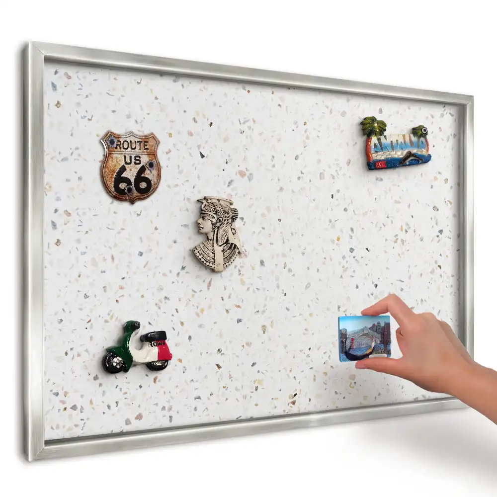 modern világos terrazzo mintával nyomtatva