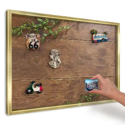 Mágneses emléktábla zöld levelek mintával