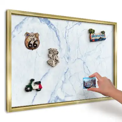 Mágneses tábla utazási mágneseknek elegáns kék márvány mintával
