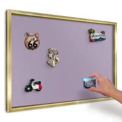 Lila minimalista mágneses tábla utazási hűtőmágnesekhez