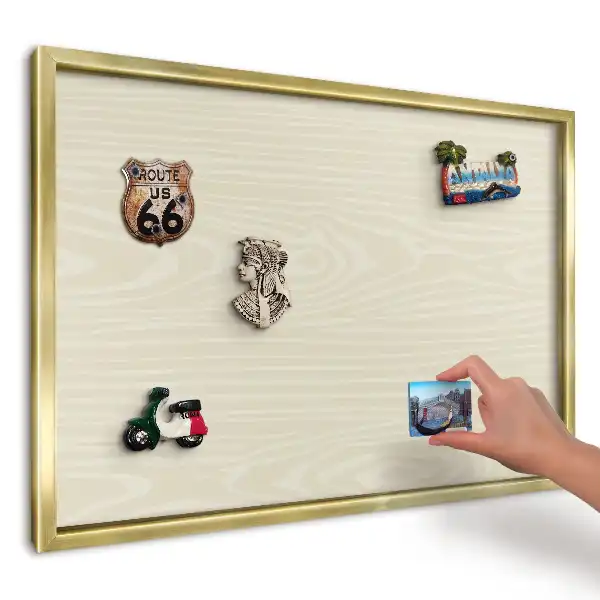 Bézs színű Harmónia fa mágneses tábla hűtőmágnesek gyűjtésére