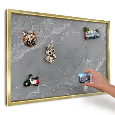 Mágneses emléktábla szürke kőmintás felülettel