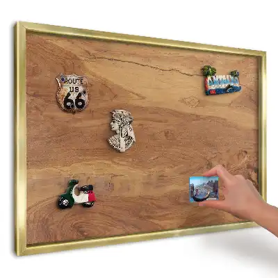 Mágneses tábla utazási mágnesekhez gazdag fa mintával