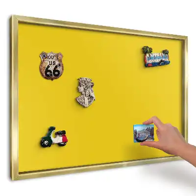 Mágneses emléktábla energikus sárga színben