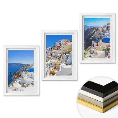 Fali kép összeállítás Santorini festői kilátása a napsütésben