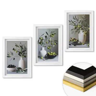 Keretezett kép szett Olajbogyó inspirációk minimalista stílusban