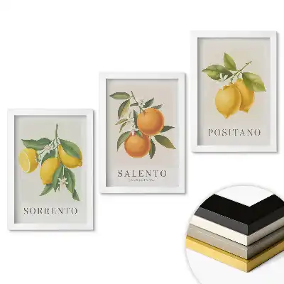 Citrusos inspirációk Olaszországból keretezett képszett