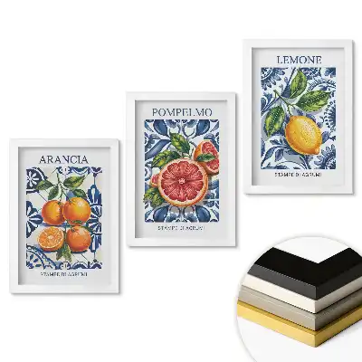 Citrusfélék mintás keretezett képszett