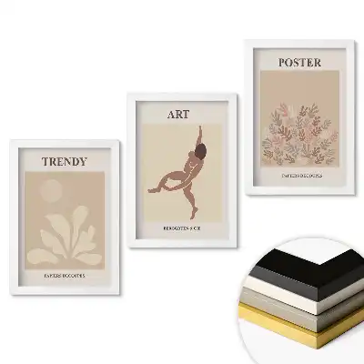 Fali kép összeállítás Stílusos grafika modern belső terekbe