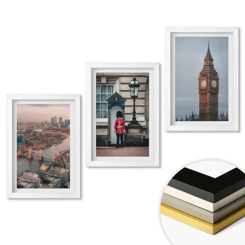 Fali kép összeállítás London látképe három képen