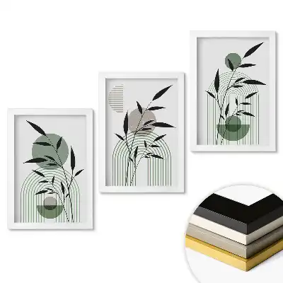 Fali kép összeállítás Növényi inspirációk minimalista stílusban