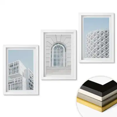Keretezett kép szett Modern építészet minimalista stílusban
