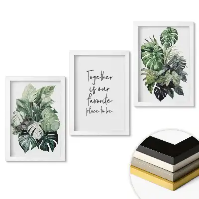 Növényi inspirációk belső terekhez keretezett képszett
