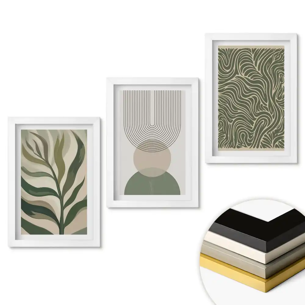 Fali kép összeállítás Növényi inspirációk minimalista stílusban