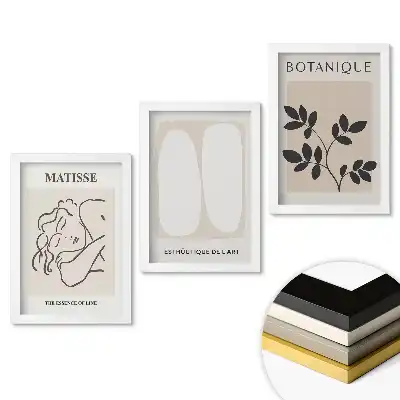 Keretezett kép szett Modern grafika minimalista stílusban