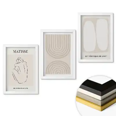 Keretezett kép szett Modern művészet minimalista stílusban