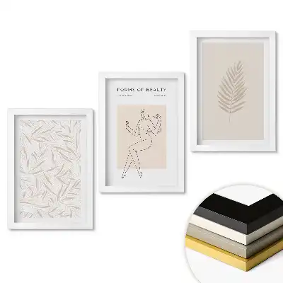 Elegancia és természet minimalista stílusú keretezett képszett