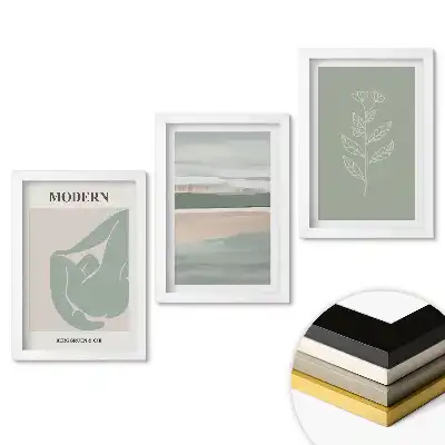 Keretezett kép szett Modern grafika finom színekben
