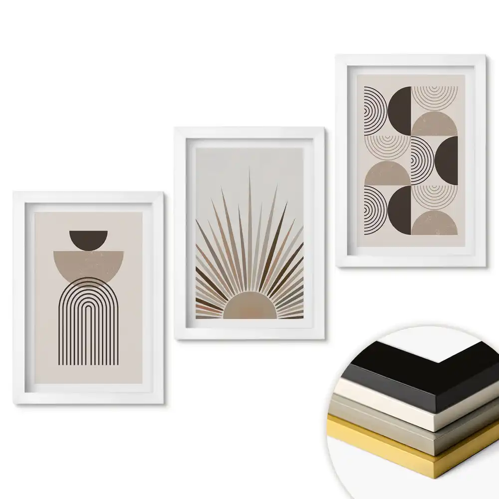 Fali kép összeállítás Modern grafika visszafogott színekben