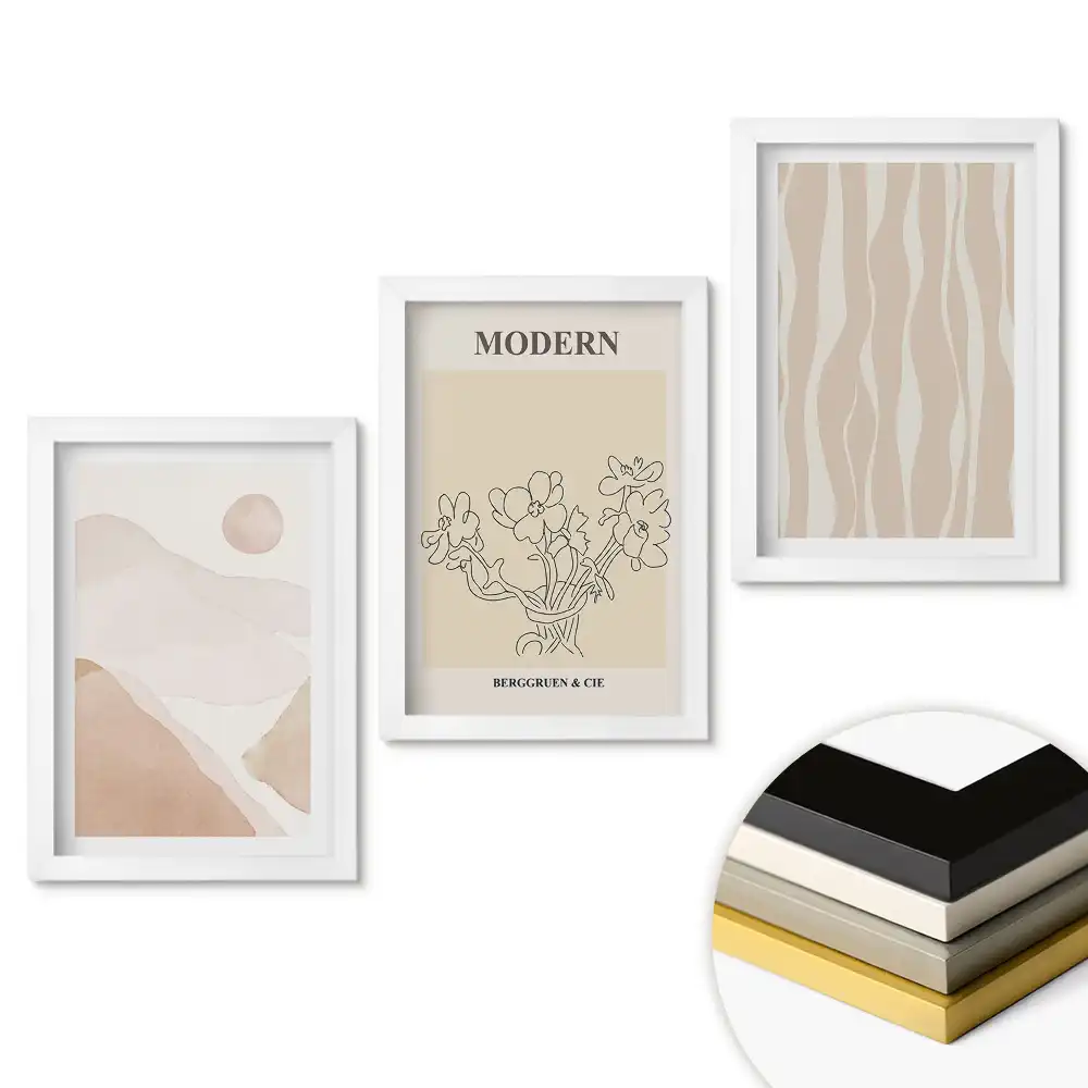 Fali kép összeállítás Modern grafika visszafogott színekben