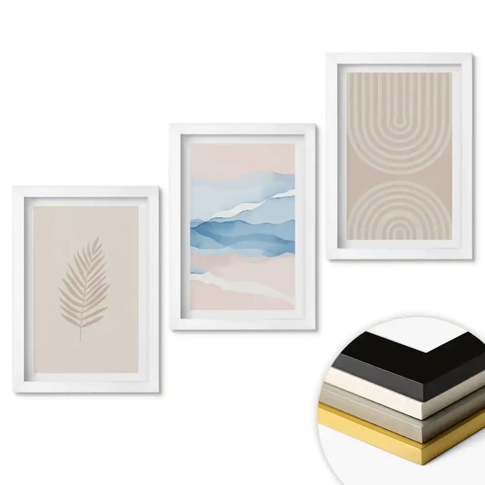 Fali kép összeállítás Minimalista grafika pasztell színekben