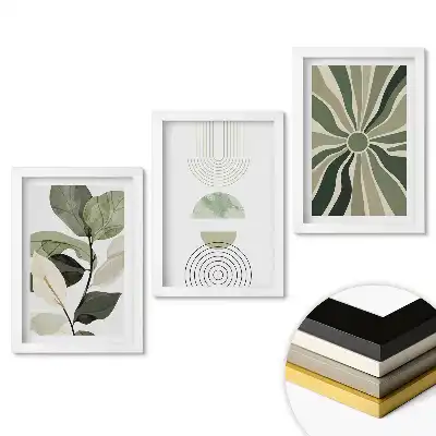 Zöld inspirációk minimalista fali kép összeállítás