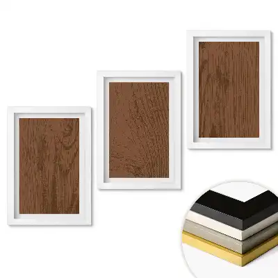 Keretezett kép szett Minimalista háttér barna árnyalatokban