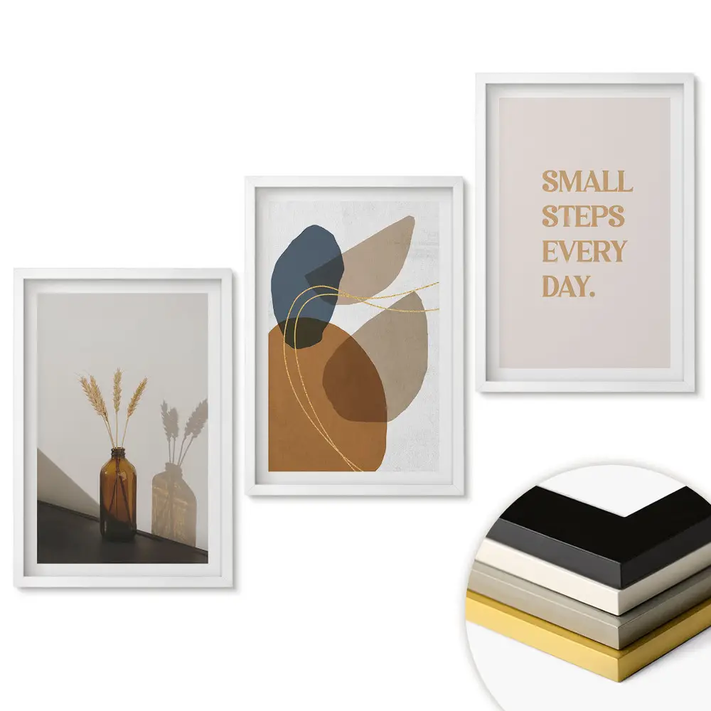 Keretezett kép szett Stílusos grafika modern belső térbe