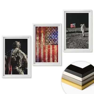 Az amerikai szellem az űrben keretezett képszett