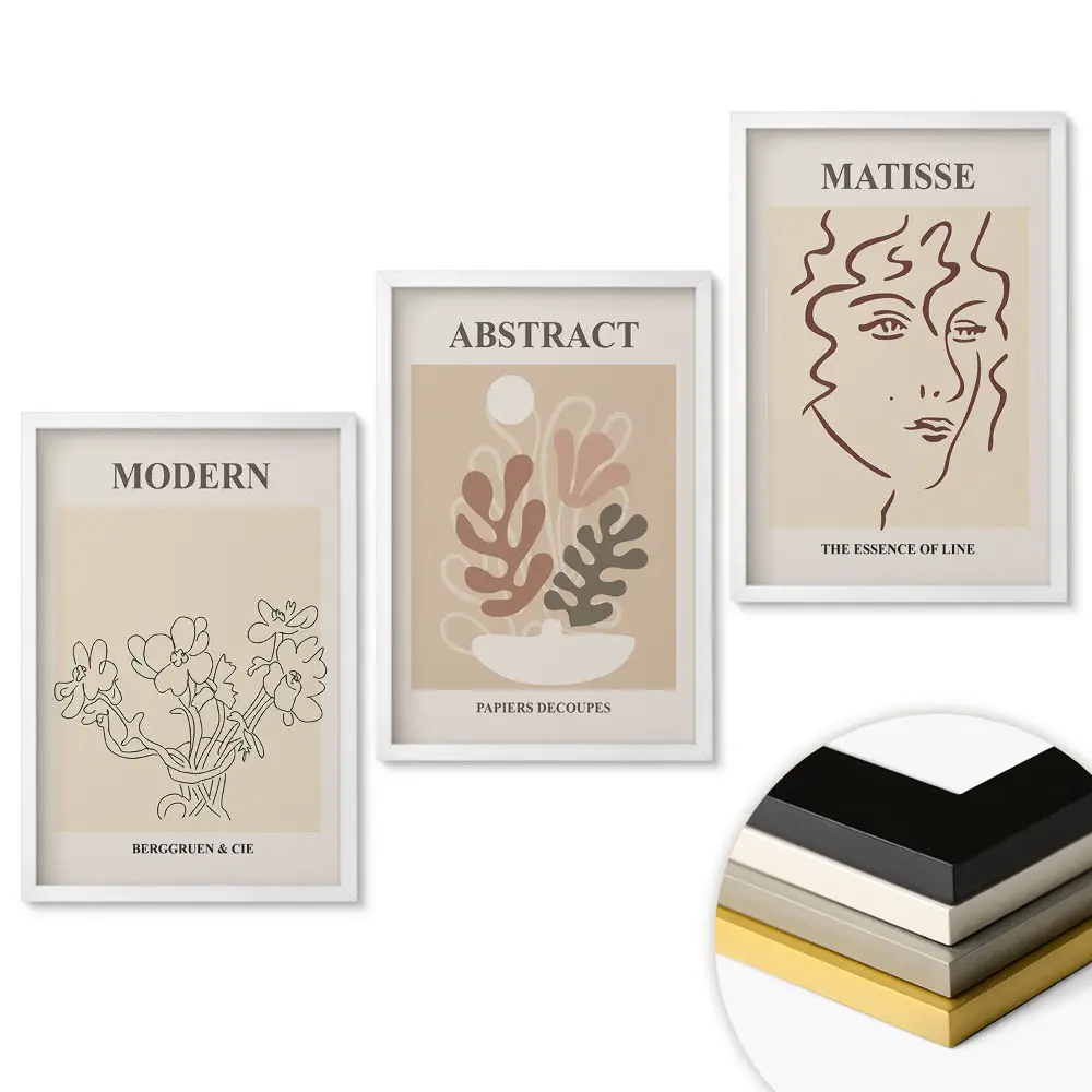 Keretezett képszett modern minimalista stílusban