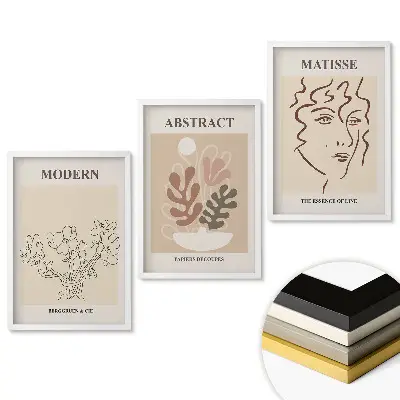 Keretezett kép szett Modern művészet minimalista stílusban