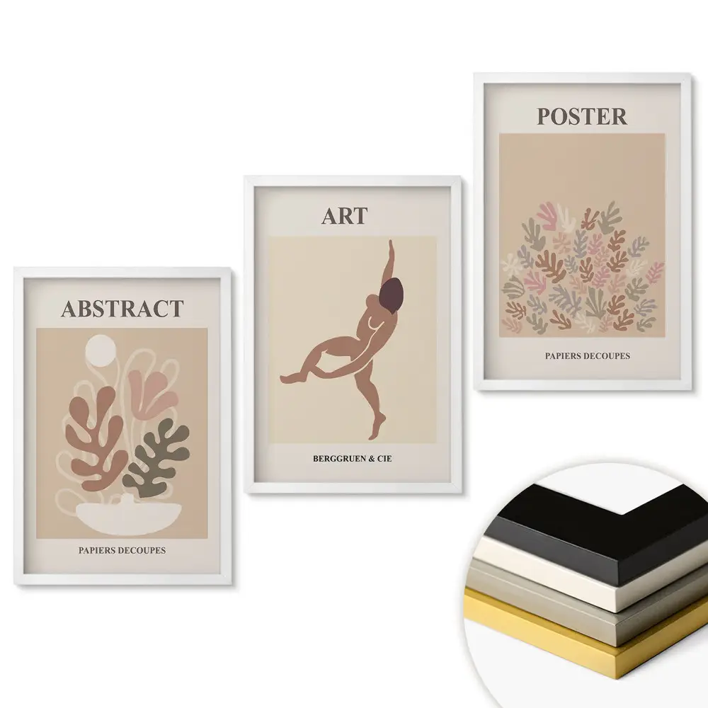 Keretezett kép szett Modern grafika visszafogott színekben