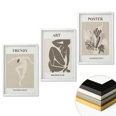 Keretezett kép szett Modern grafika visszafogott színekben