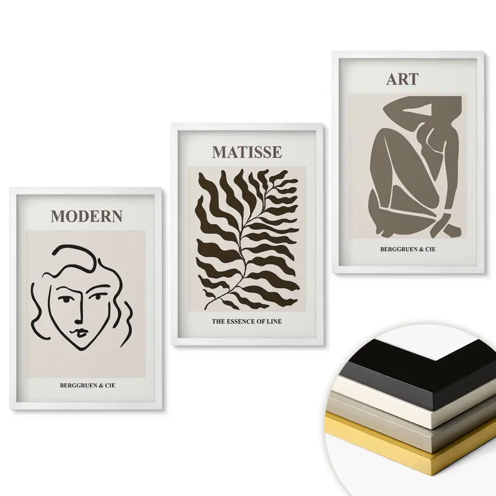 Keretezett triptichon Minimalista inspirációk a modern művészetben