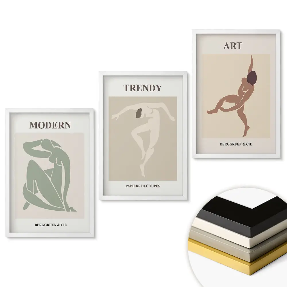 Stílusos grafika modern keretezett képszett