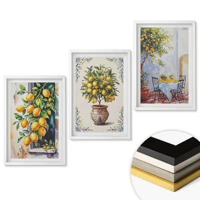 Keretezett kép szett Citrus inspirációk a dekoratív művészetben